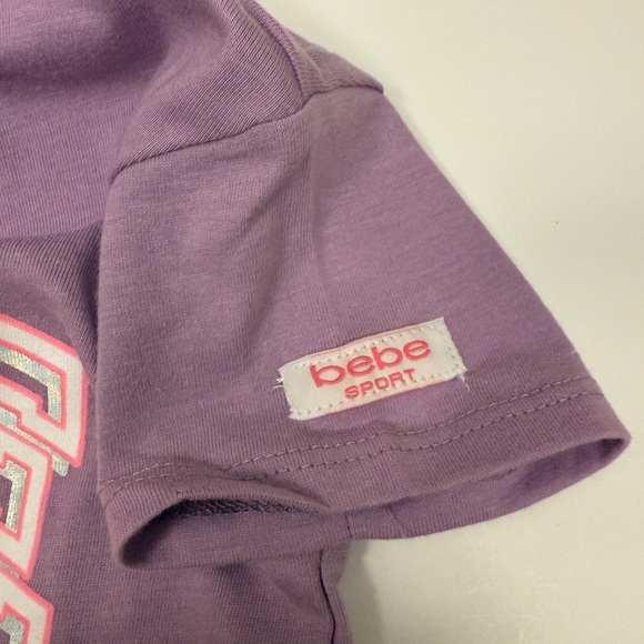 Bebe Sport Baby 2pc Soft Purple top & short Cute Set Size 24M lightweight NWT - Picture 5 of 8